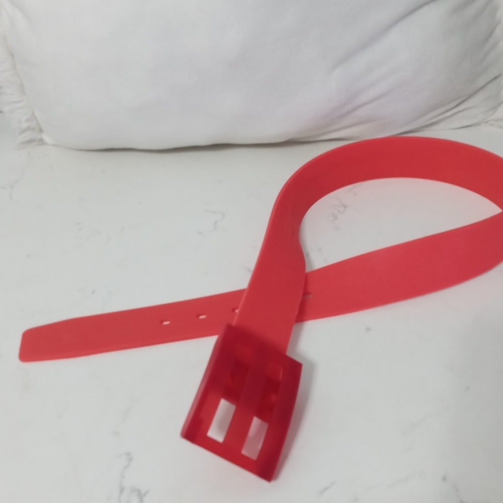 Adidas Silicone Red Belt one Size but Approx Waist 28-30"